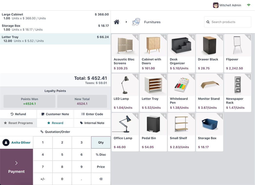 Odoo point of sale